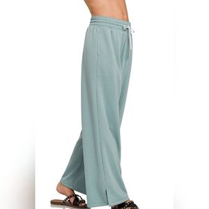 Blue gray Scuba Drawstring Pants